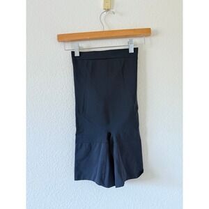 Spanx Black Shapewear High Waist Thigh Slimmer‎ Body ShaperShorts Size Small